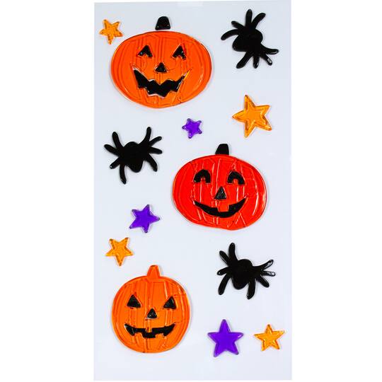 Assorted Scary Pumpkin Halloween Window Gel Clings Michaels